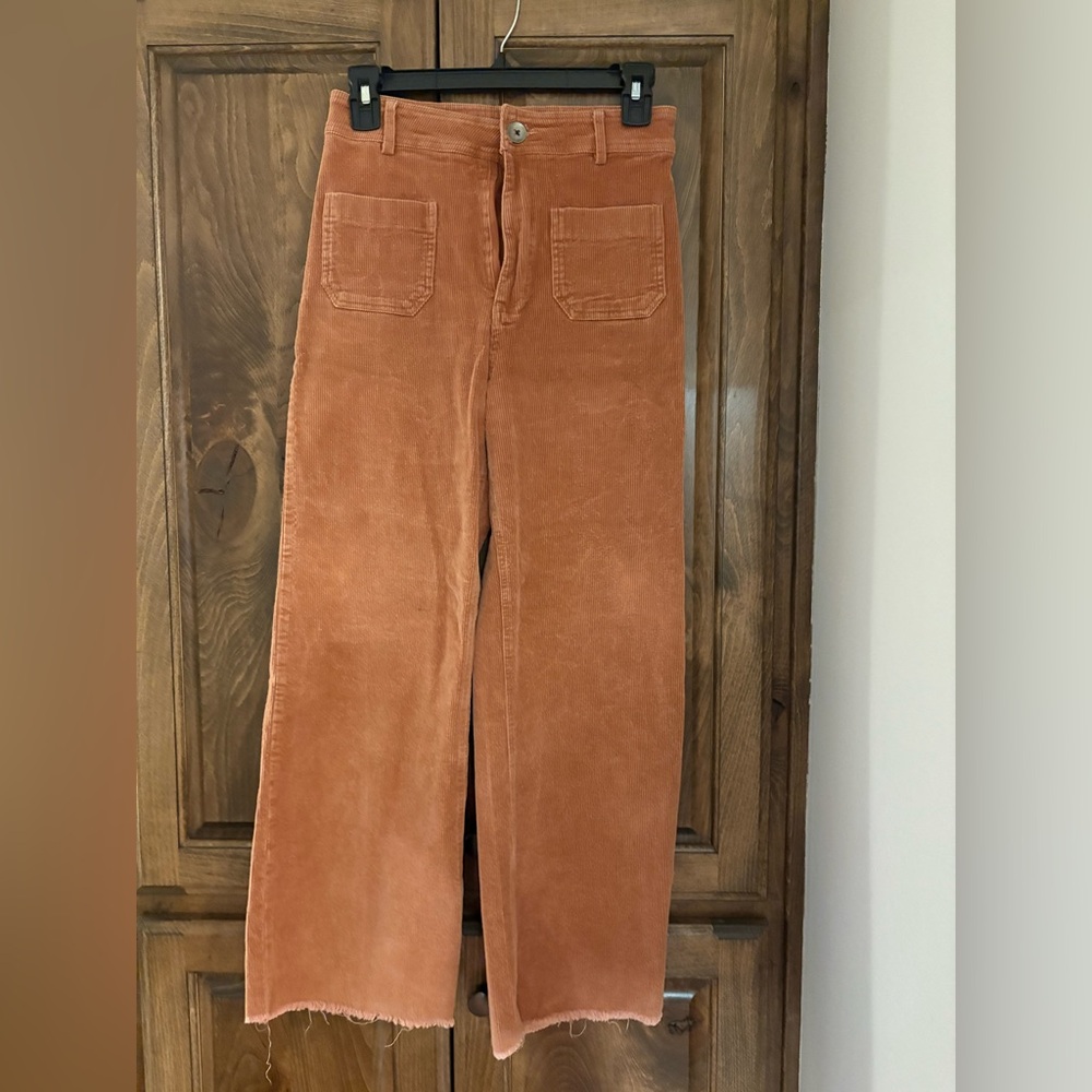 Women's Burnt Orange Corduroy Pants